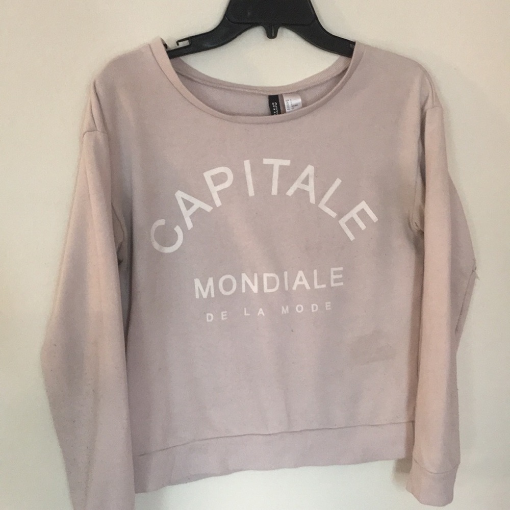Blush pink long sleeve top